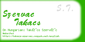 szervac takacs business card